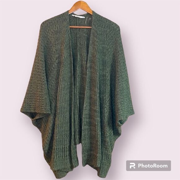 SOFT SURROUNDINGS Chunky Knit Cocoon Style Open Front Cardigan - Picture 1 of 9